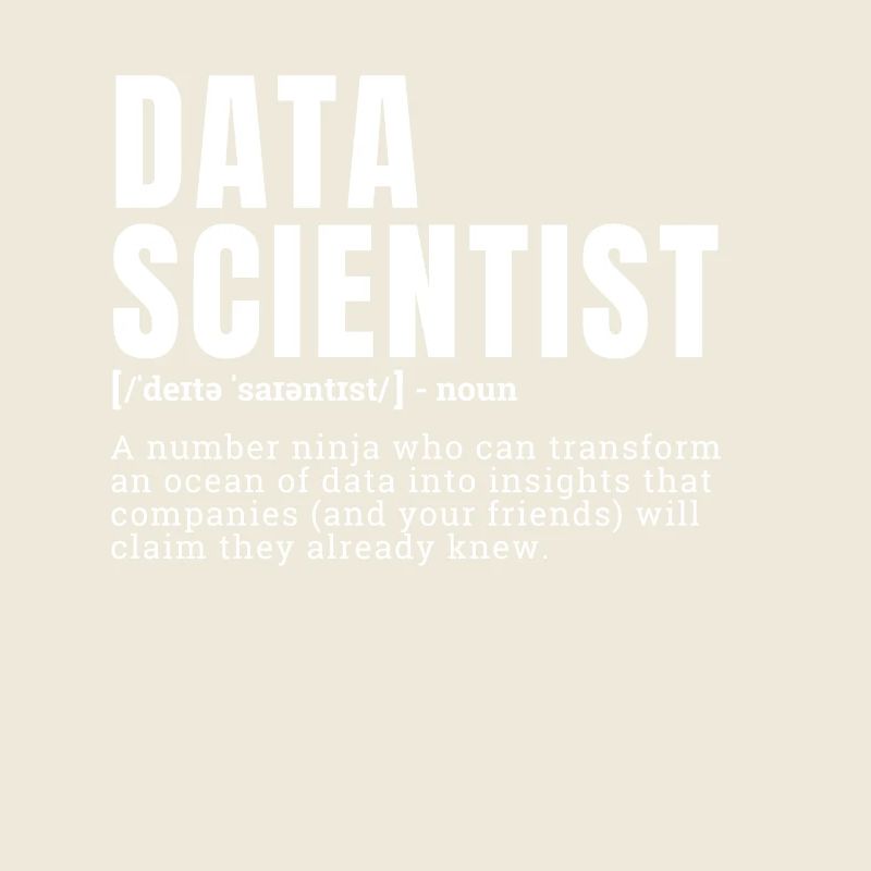 Funny Data Scientist Definition Occupation Occupat