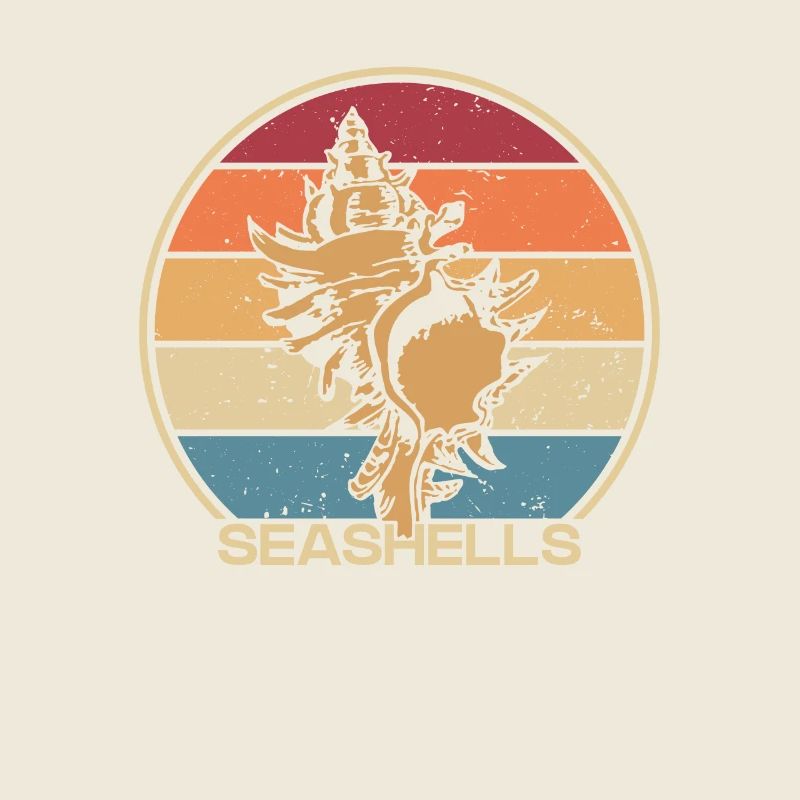 Retro Seashells Shell Shelling Bag Seashell