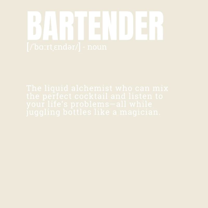 Humorous Dictionary Definition Gift - Bartender