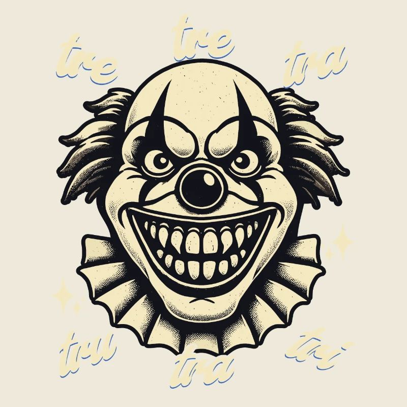 Clown effrayant tre-tre-tra-tru-tra Internet Meme