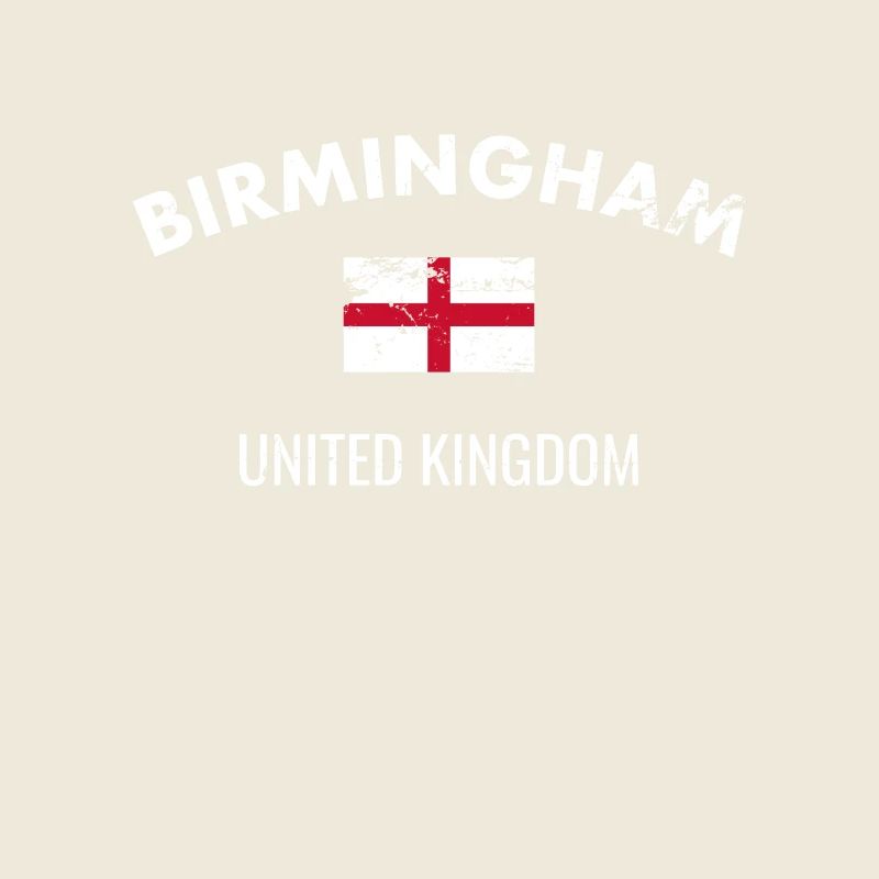 Birmingham Angleterre Vintage Drapeau Anglais