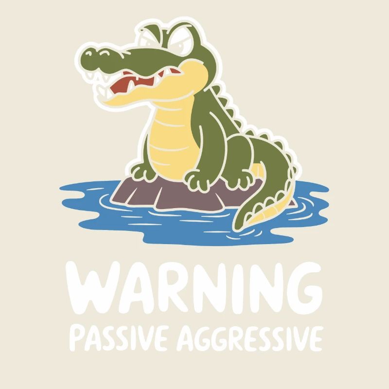 Avertissement, Passif, Agressif, Crocodile, Drôle