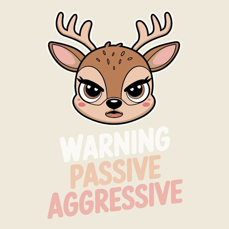 Caution Passive Aggressive Deer
