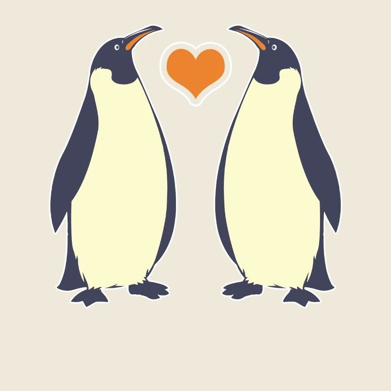 Emperor Penguin With Heart