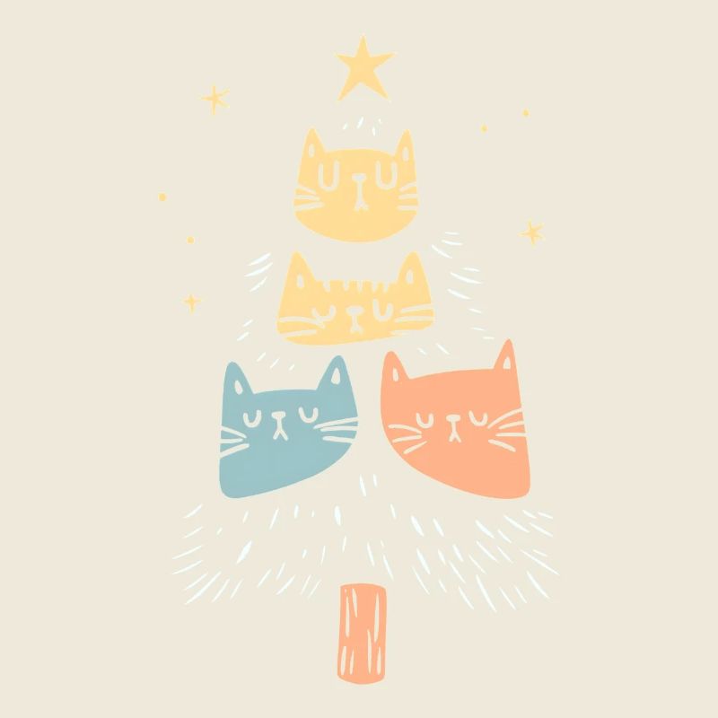 Chat de Noël Chat Arbre de Noël Cadeau