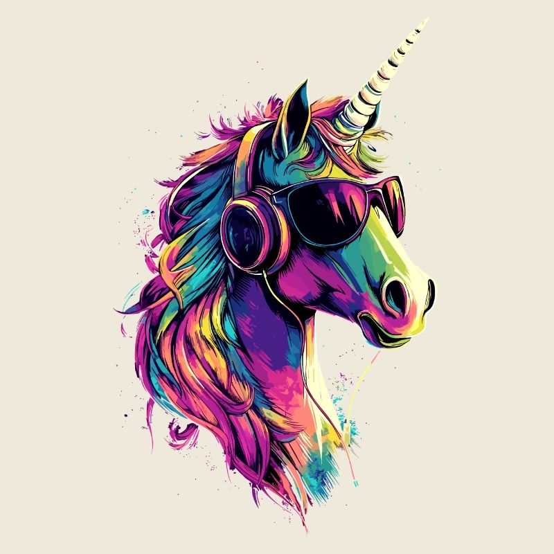 Einhorn Bunt Regenbogen Pferde Reiten Einhörner