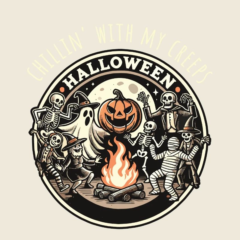 Halloween Chillin' With My Creeps