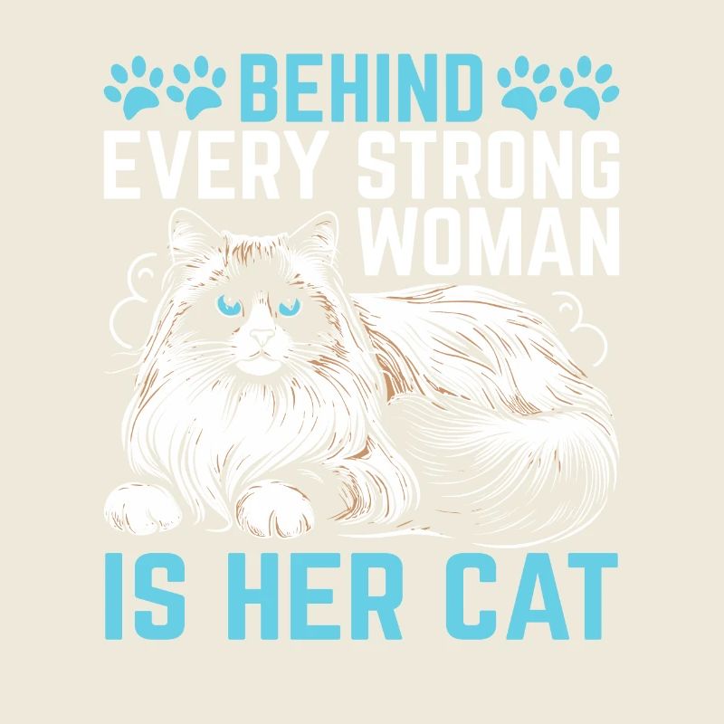 Derrière chaque femme forte se cache son chat Ragdoll Lover