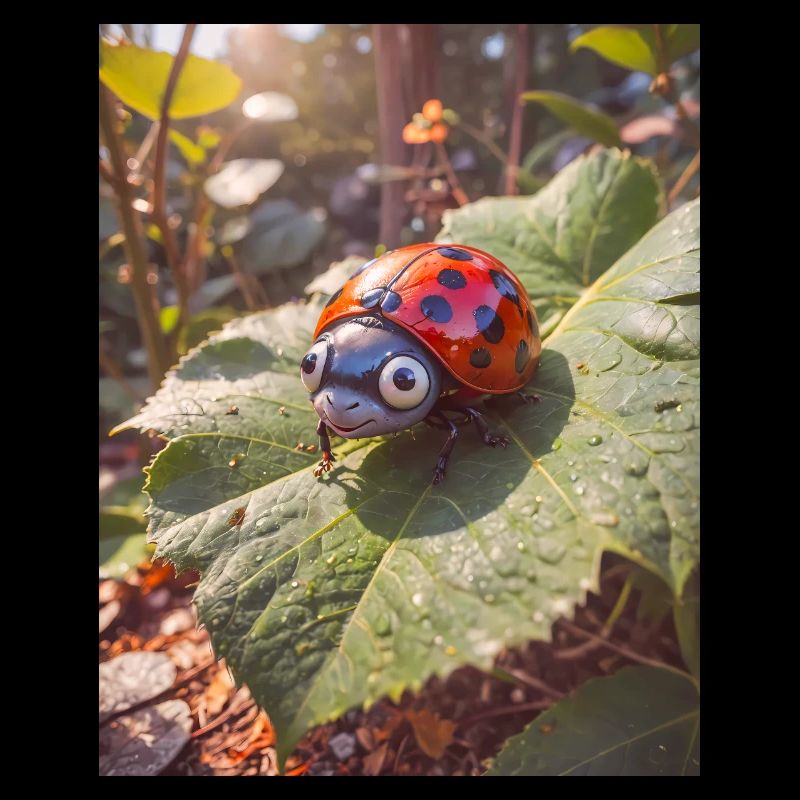 super cute animals in a forest – ladybug