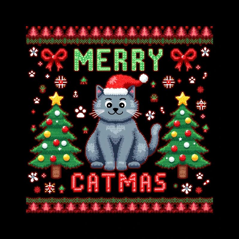 Merry Catmas – Katze unter dem Weihnachtsbaum