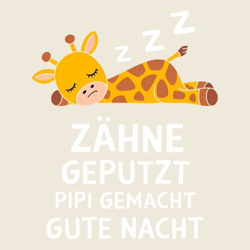 Pajama Nightgown Teeth Brushed Giraffe
