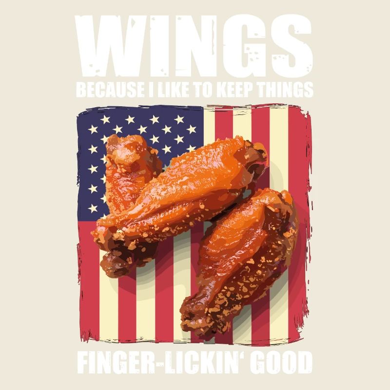Ailes de poulet drapeau des États-Unis - léchage de doigt bon