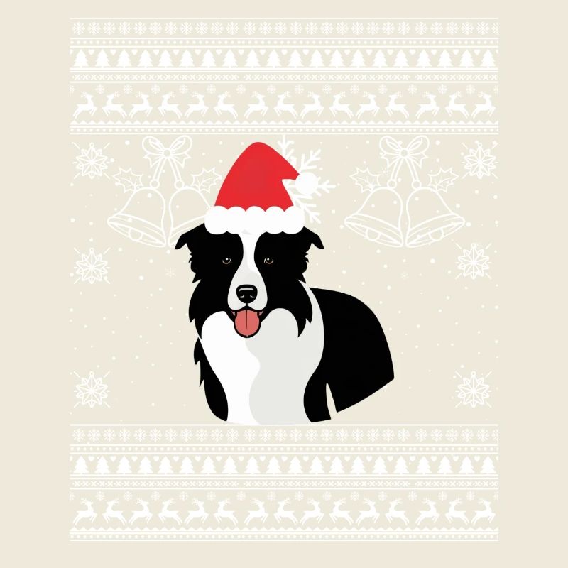 Border collie Noël chien doux