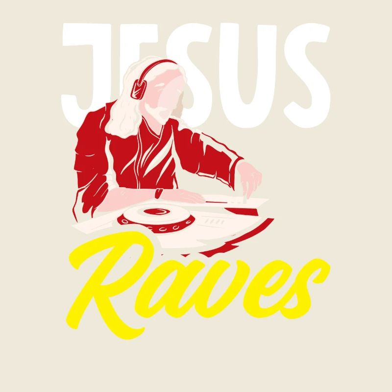 Amateur de techno Jesus Raves DJ Art