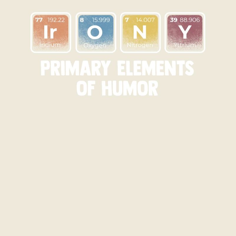Éléments primaires de l’humour Science Ironie