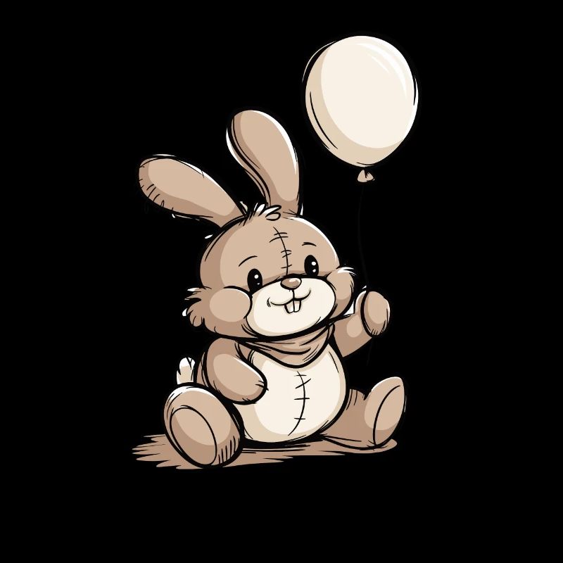 Hase mit Luftballon