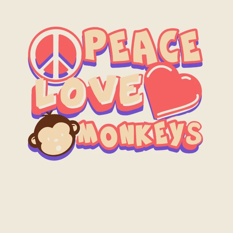 Peace Love Monkeys Tee