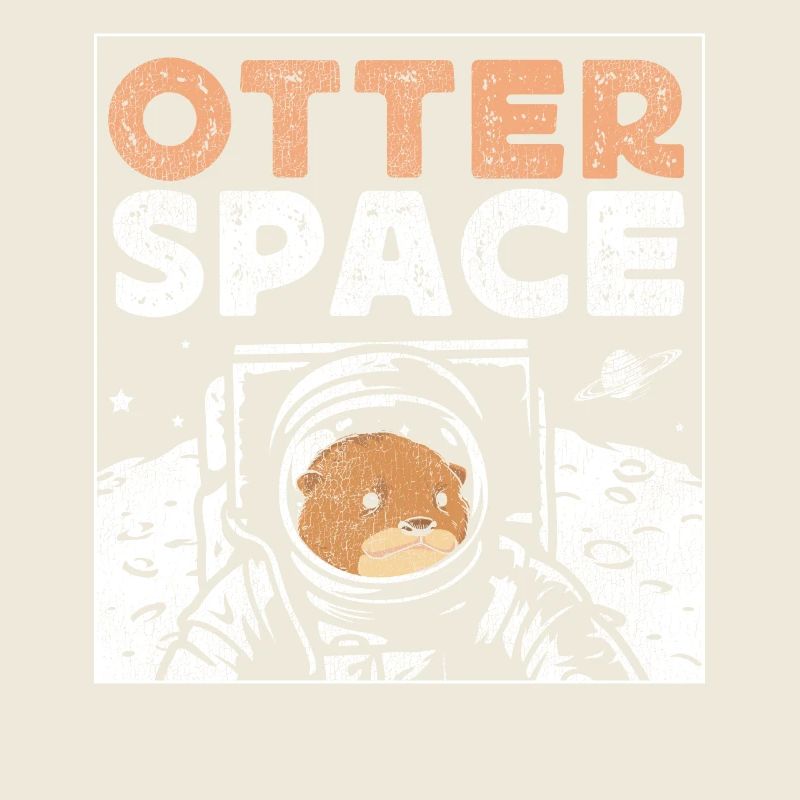 Otter Pun Space Science Astronaut