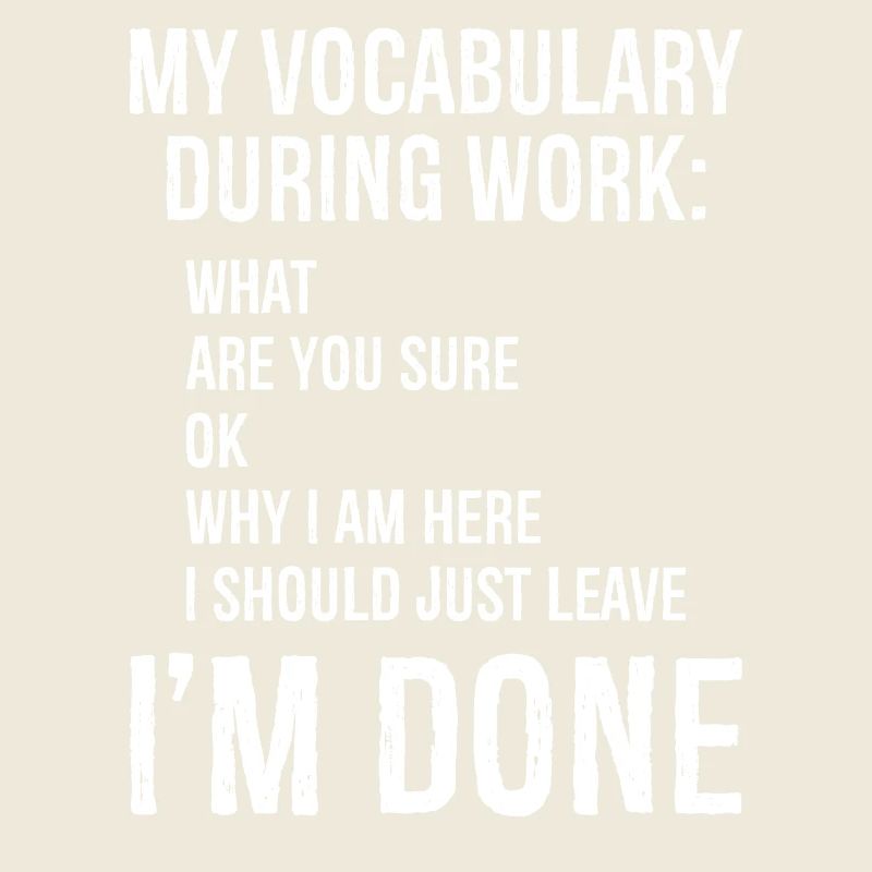 my vocabulary during work