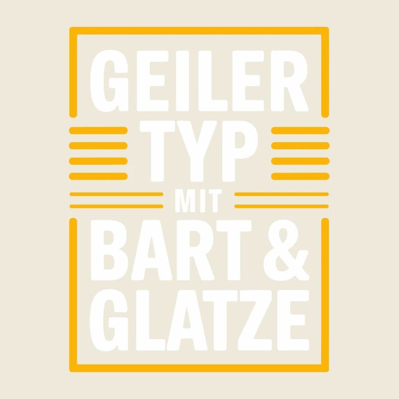 Typ mit Bart und Glatze, Männer Haarausfall Glatze