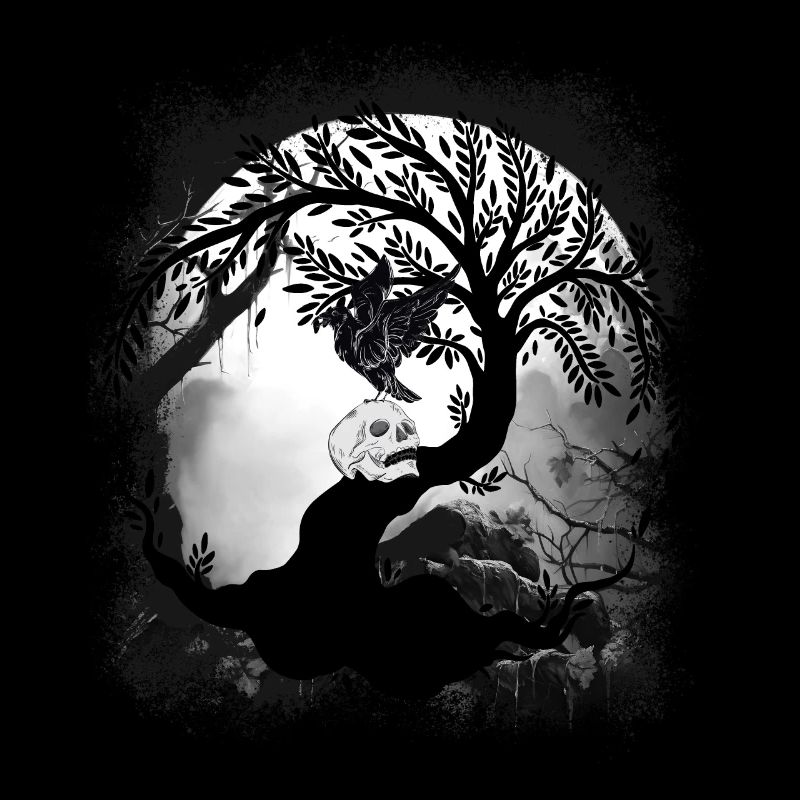 Halloween Mystical Raven Crow Forest Animals