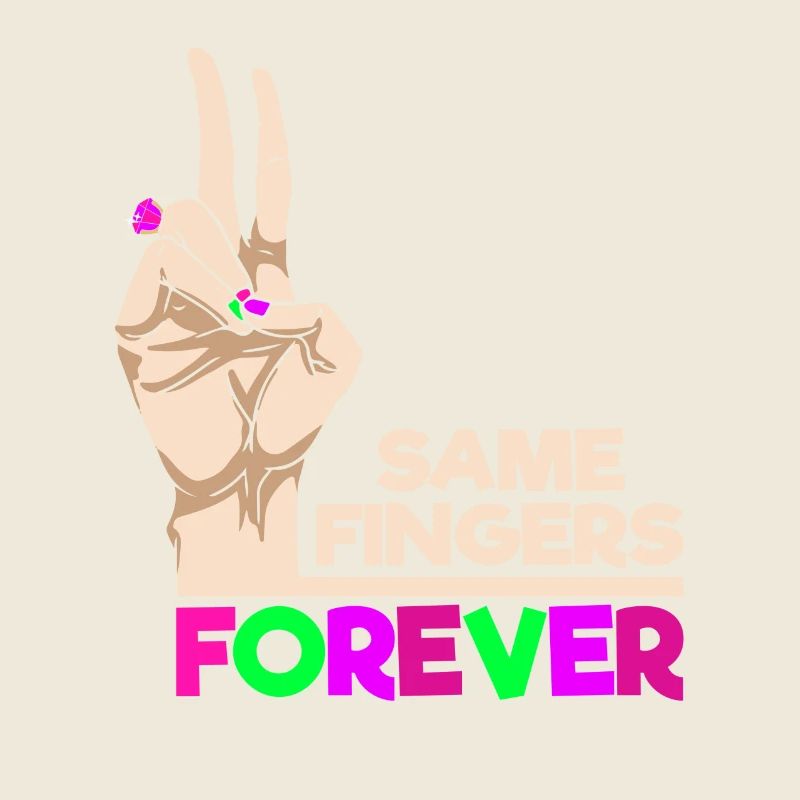 Same Fingers Forever Statement für Freundschaft