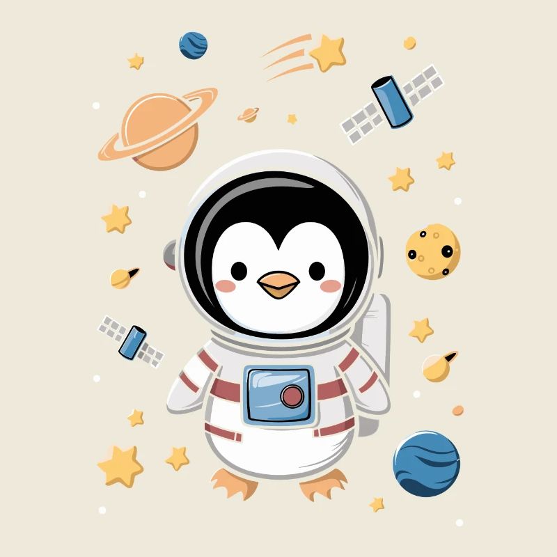 Weltraum Pinguin Abenteuer Astronaut