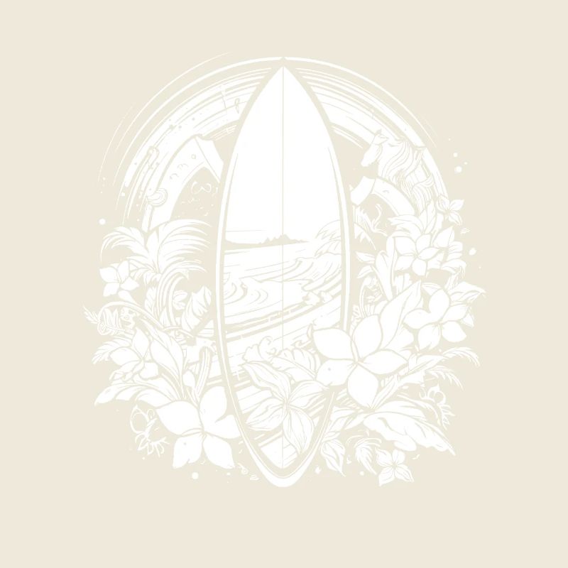 Surfbrett Comic Stil