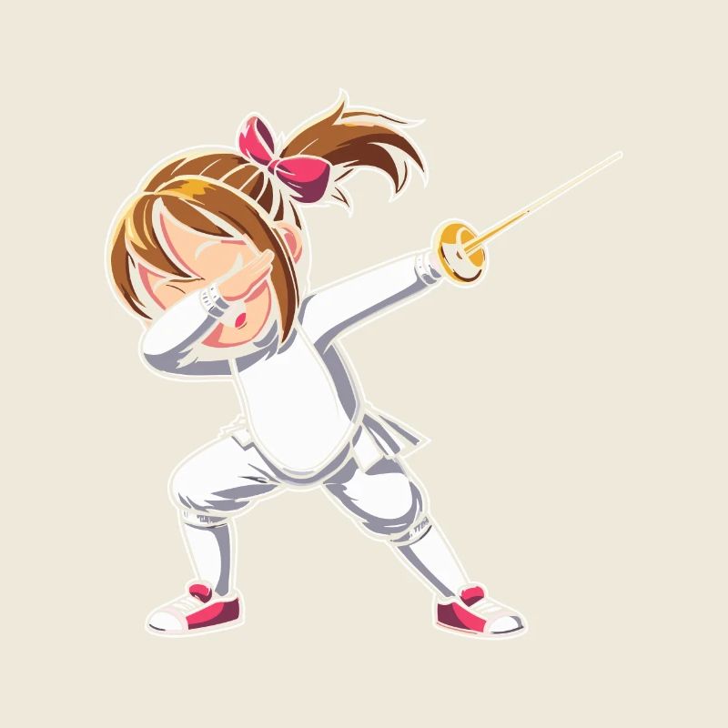 Doublage Fille Escrimeur Clôture Épée Épée Épée Escrime