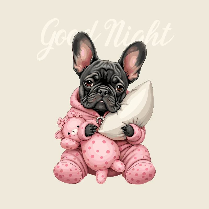 Bouledogue français en pyjama