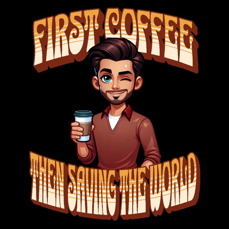Coffee Break Hero - Humorous Coffee Design