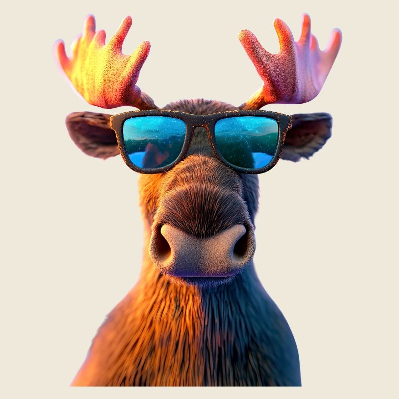 Elch Moose Elchbulle Geweih Hirsch Wilde Elche