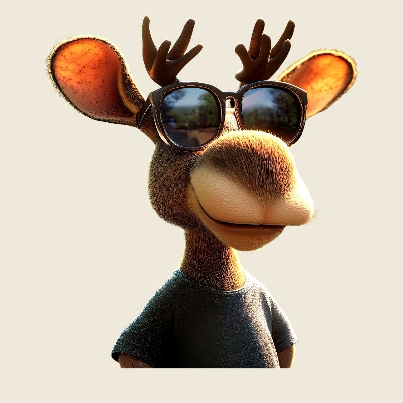 Elch Moose Elchbulle Geweih Hirsch Wilde Elche