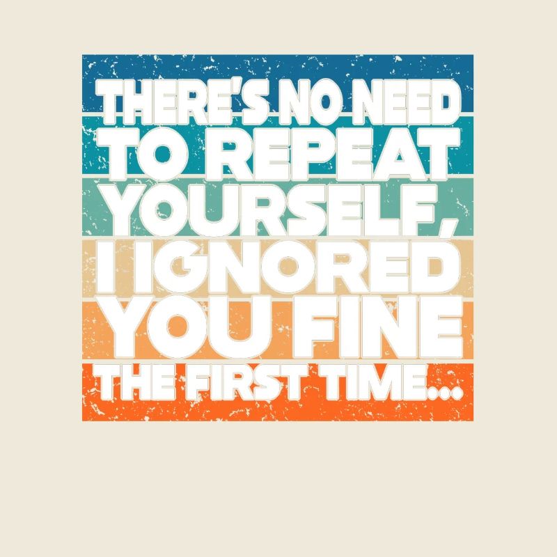 Il n’est pas nécessaire de se répéter