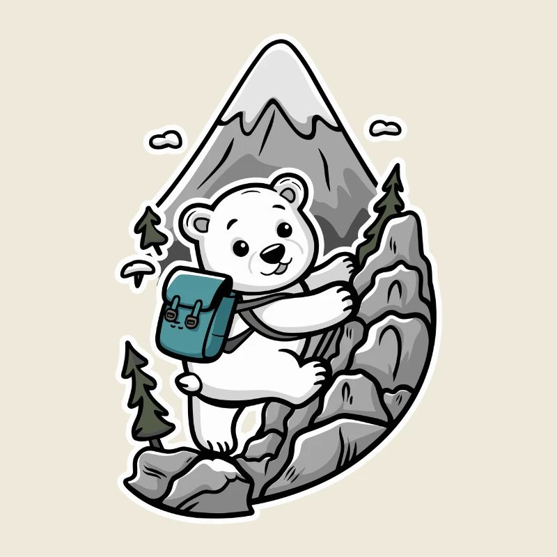 Ours mignon escalade montagne Nature aventure