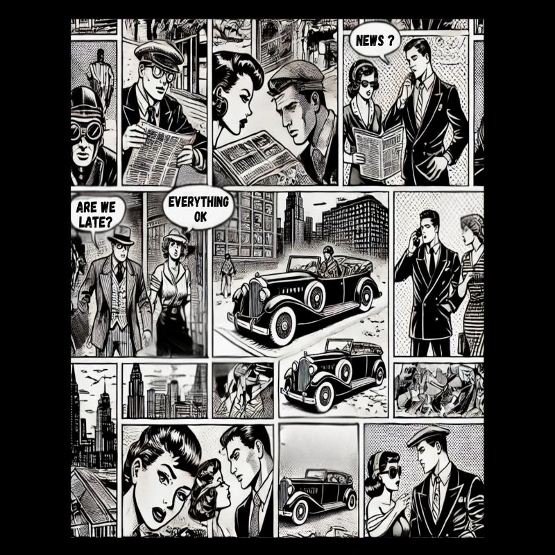 Coupure de journal de bande dessinée rétro– Journal vintage