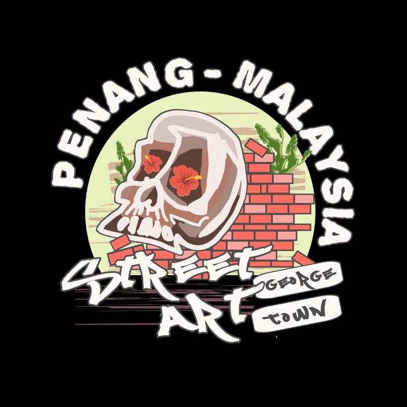 Totenkopf graffiti malaysische Kunst
