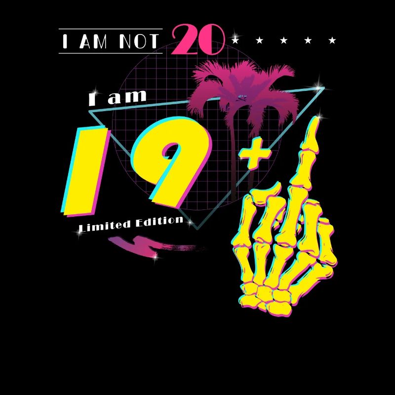 Ich bin nicht 20, ich bin 19 + Mittelfinger - Retro 2005