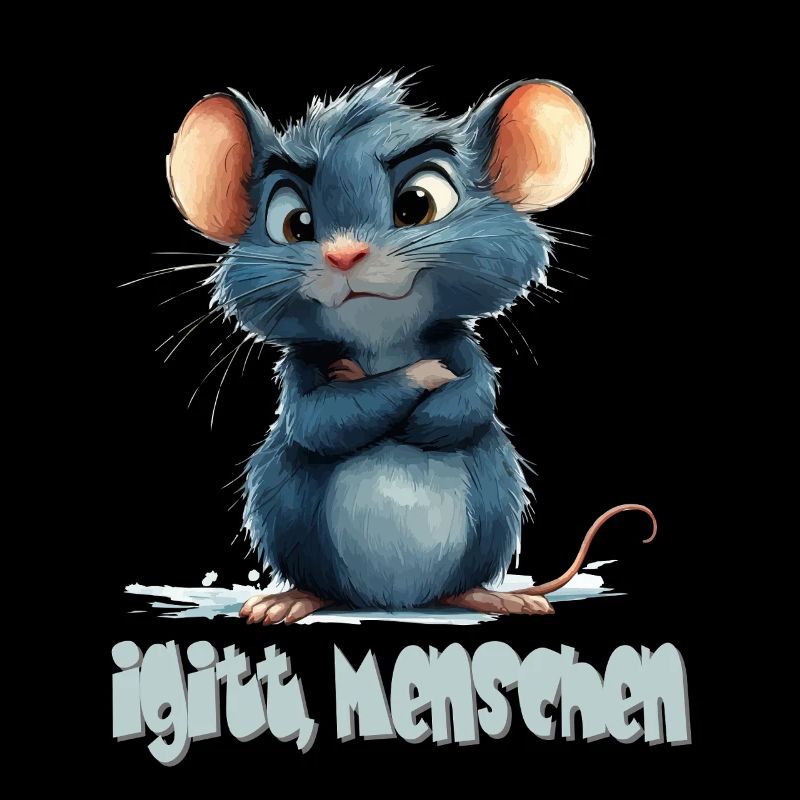 Drôle de rat avec le dicton, beurk, les gens