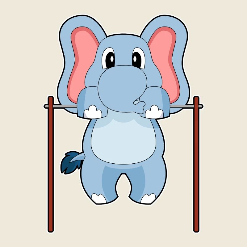 Eléphant Bodybuilder Tractions Musculation