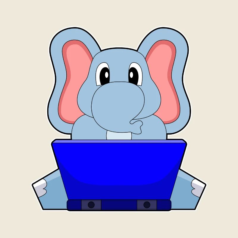 Ordinateur portable éléphant
