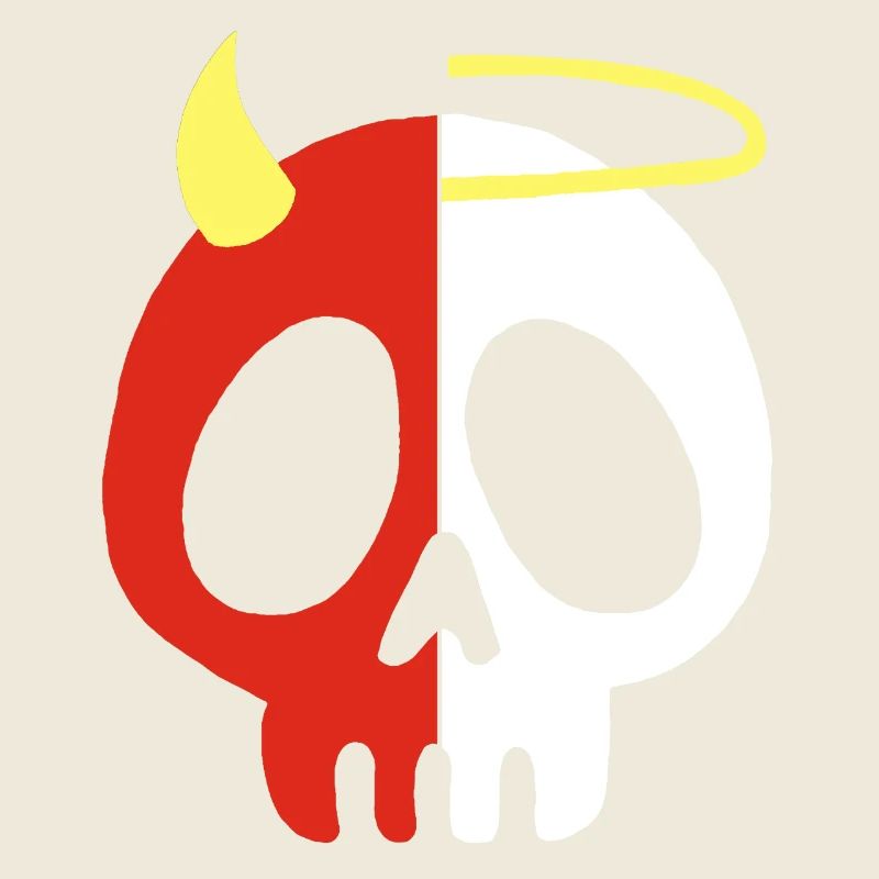 Crâne d'ange et de démon