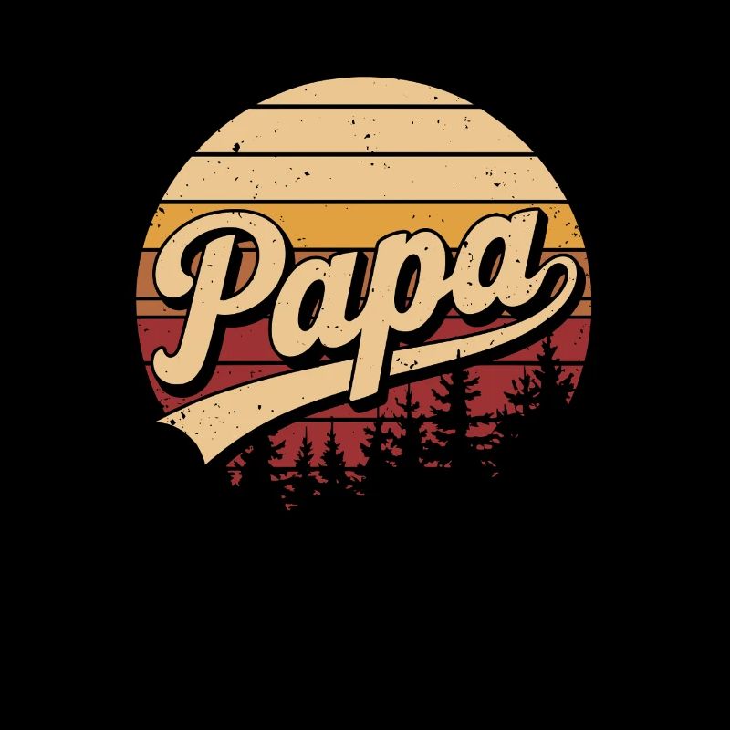 Papa Retro Sunset Logo