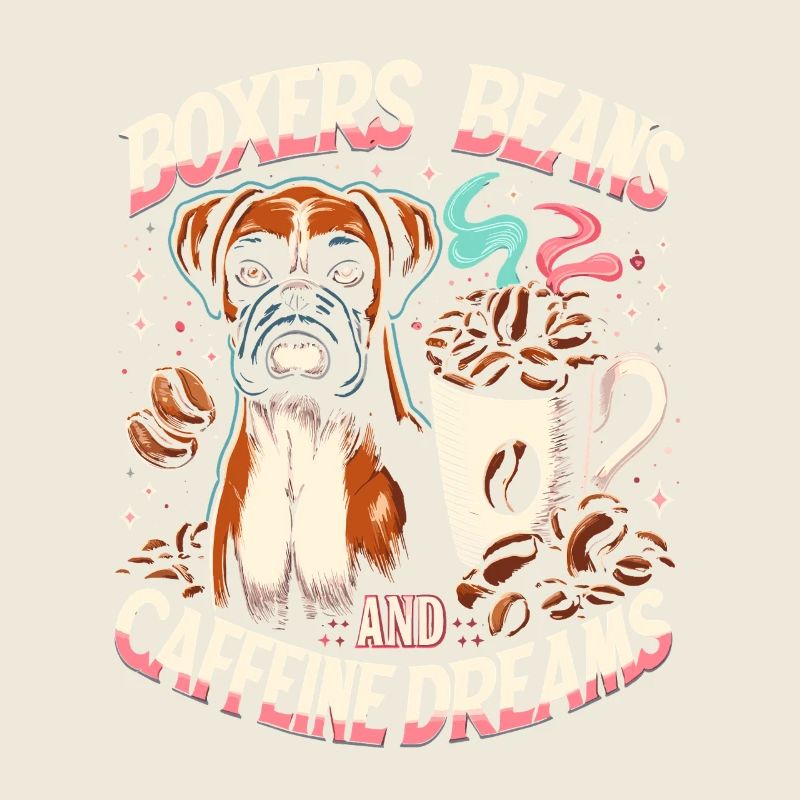 Boxer Beans And Caffeine Dreams Dog Lover