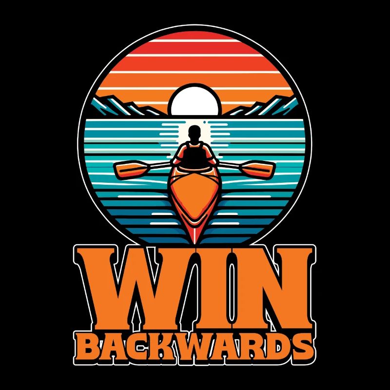 Water Rowing Win Backwards Loves Boating Canoeing