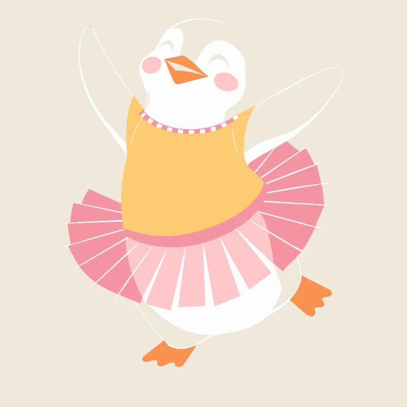 Dancing Penguin in Ballet Costume Joy