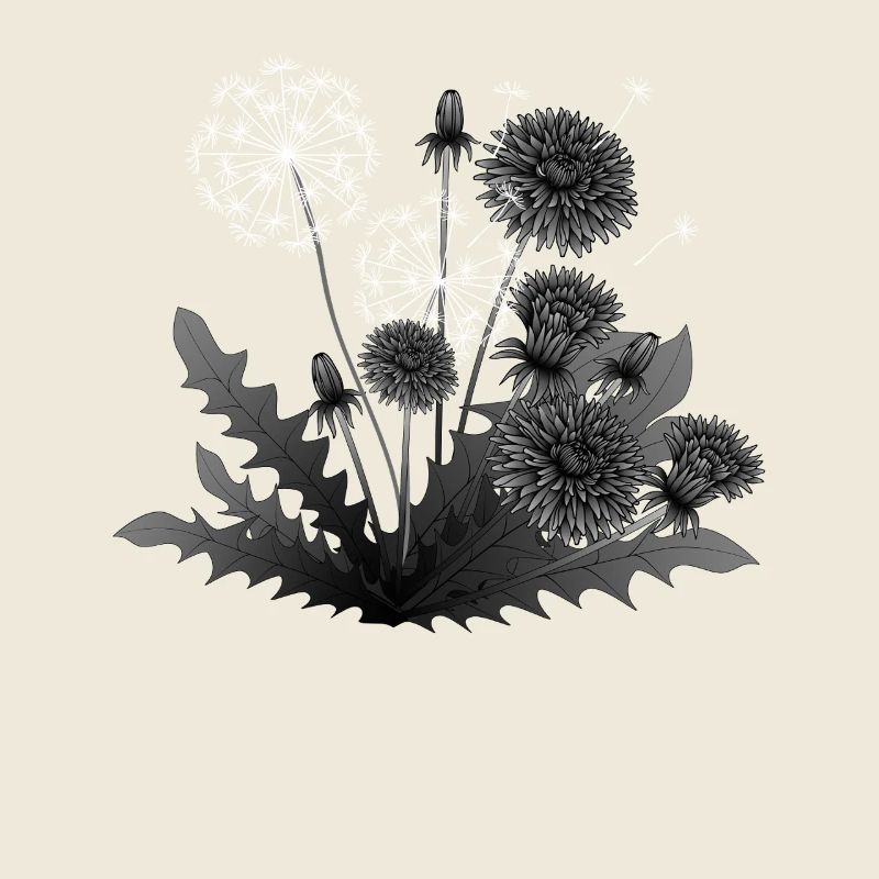 Löwenzahn Lebenszyklus Illustration Dandelion Life