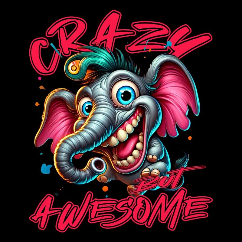 Crazy but Awesome Elephant Comic Style