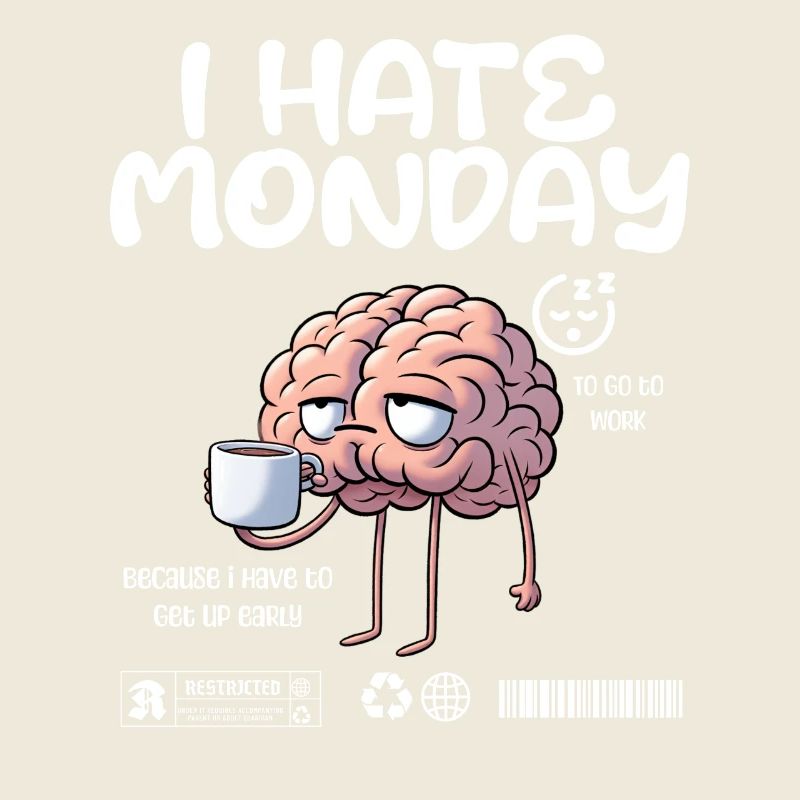 I hate monday - Ich hasse Montag Morgenmuffel Fun