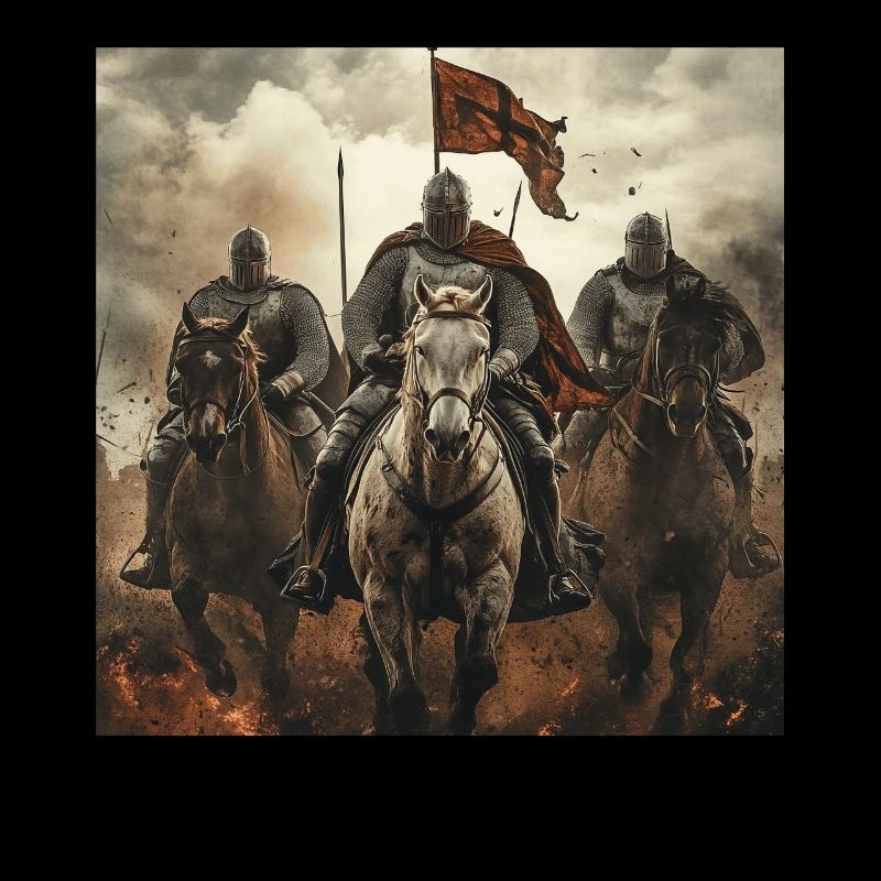 Ritter auf Pferd